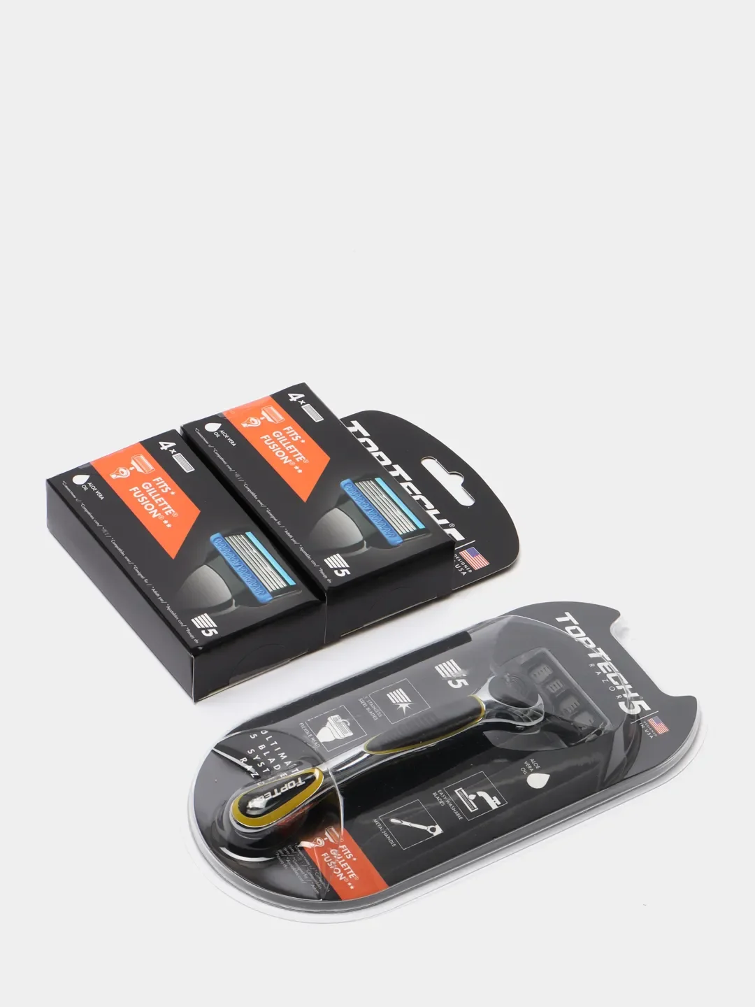 Бритва TopTech Razor5 и сменные кассеты, совместимы с Gillette Fusion5, Fusion ProGlide