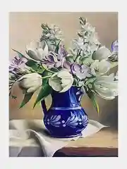 Багровый алмазная мозаика на подрамнике 40*50, полная выкладка