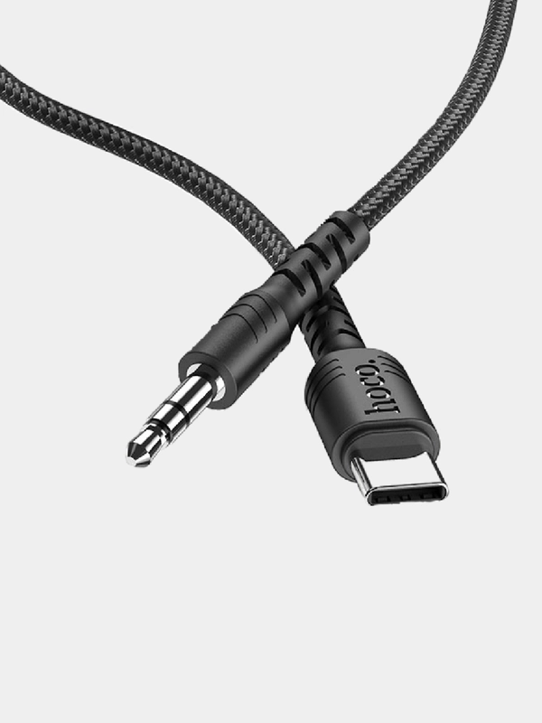 Аудиокабель Hoco UPA17, 3.5 мм, AUX, Type-C, соединительный кабель 1м, аукс для type-c