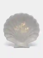 Тёмно-серый подставка/поднос из гипса, подсвечник "Ракушка", 11,1*4,4 см