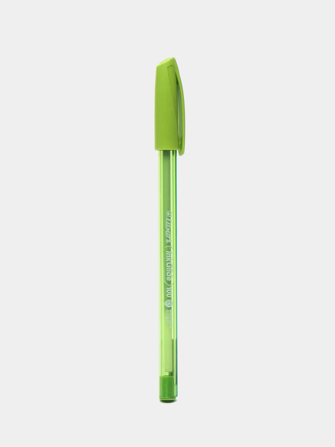 Лайм масляная ручка синяя шариковая Luxor InkGlide 100 Icy  0,7 мм трехгранная