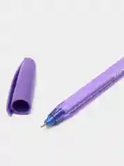 Сиреневый масляная ручка синяя шариковая Luxor InkGlide 100 Icy  0,7 мм трехгранная
