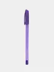 Сиреневый масляная ручка синяя шариковая Luxor InkGlide 100 Icy  0,7 мм трехгранная