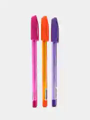 Разноцветный масляная ручка синяя шариковая Luxor InkGlide 100 Icy  0,7 мм трехгранная