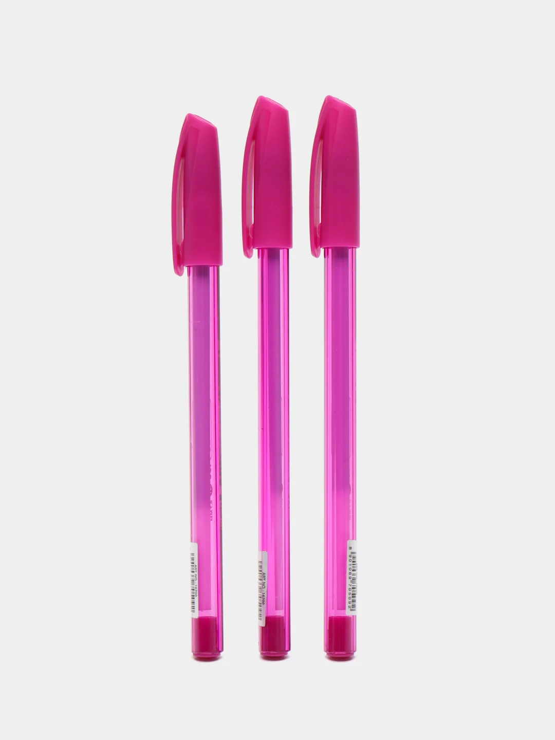 Розовый масляная ручка синяя шариковая Luxor InkGlide 100 Icy  0,7 мм трехгранная