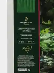 Холст грунтованный 30 х 35 см, 100% хлопок, мелкое зерно на картоне, Greenwich Line