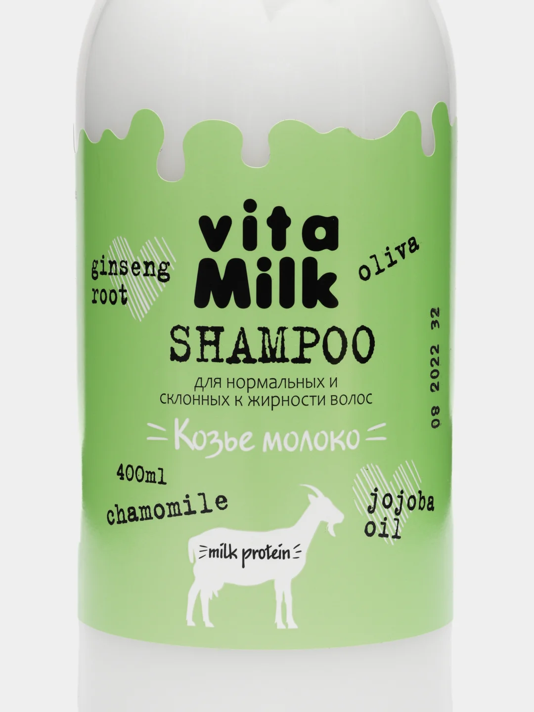 "Козье молоко" Шампунь VitaMilk, для нормальных и склонных к жирности волос, 400 мл
