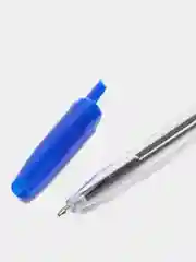 Ручка шариковая синяя, прозрачный корпус, 0,7 мм