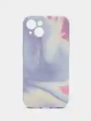 Сиреневый накладка для iPhone 13 (6,1) силиконовая "Акварель"
