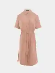 Розовый платье женское из вискозы с завязками на талии Incity