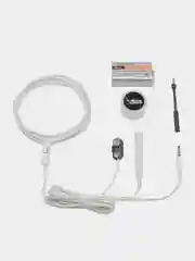 Белый микронаушник магнитный Microgadgets Exam Pro проводной, на батарейке