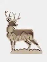 Многослойная деревянная раскраска Олень, 3D раскраска из дер