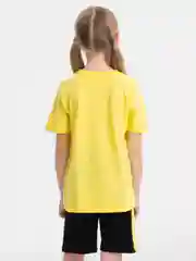 Желтый детские комплекты: шорты и футболка для девочек, 5-8 лет