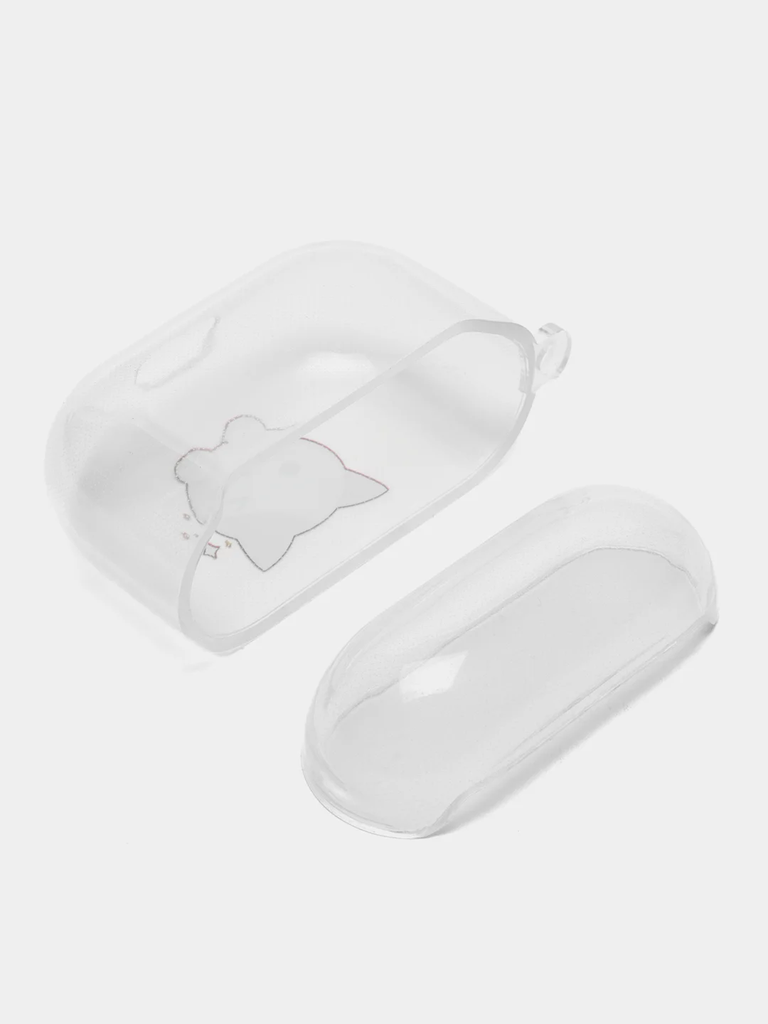 Зелёный хаки чехол для наушников AirPods 2, силиконовый, прозрачный