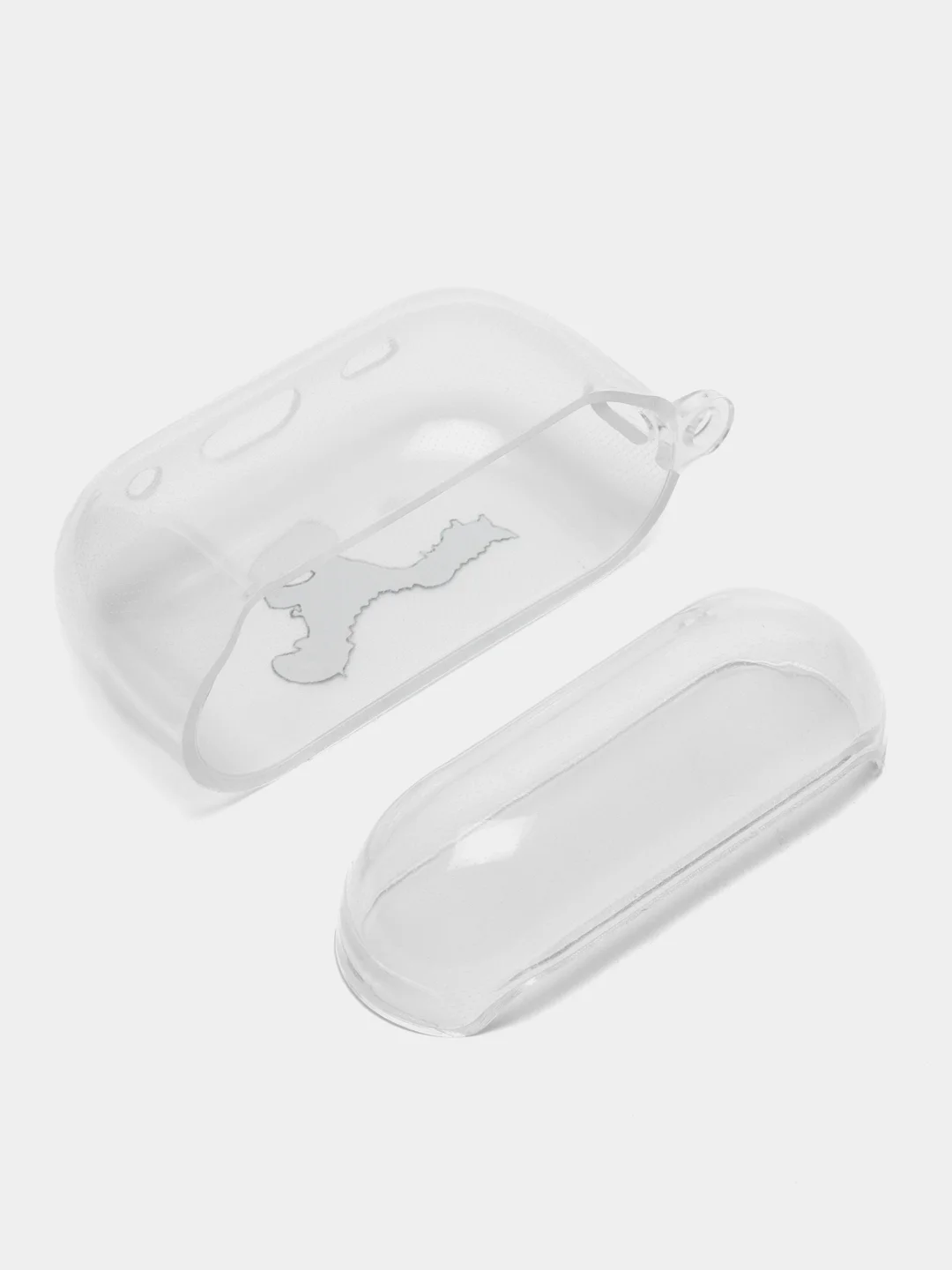 Зелёный хаки чехол для наушников AirPods Pro, силиконовый, прозрачный