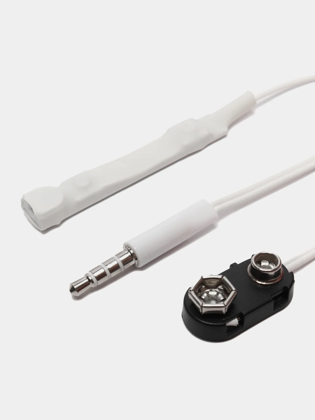 Белый микронаушник магнитный Microgadgets Exam Pro проводной, на батарейке