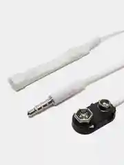 Белый микронаушник магнитный Microgadgets Exam Pro проводной, на батарейке
