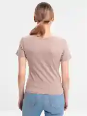 Бежевый меланж футболка женская
