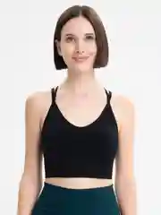 Черный спортивный топ бра