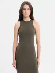 Оливковый платье повседневное вечернее