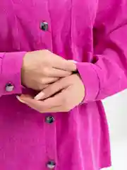 Фуксия вельветовый костюм женский, большой размер