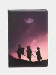 Обложка чехол на паспорт аниме Клинок рассекающий демонов (Demon Slayer: Kimetsu no Yaiba)