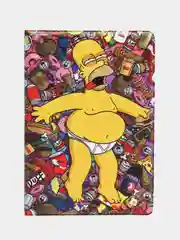 Обложка чехол на паспорт Гомер Симпсон в Раю (Homer Jay Simpson)