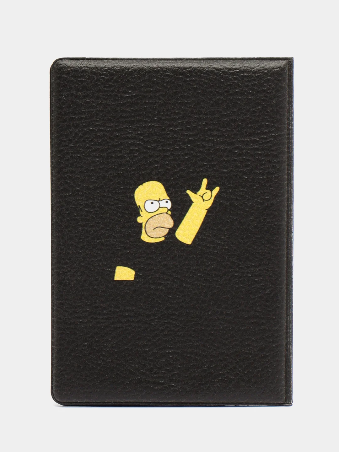 Обложка чехол на паспорт Гомер Симпсон, черный (Homer Jay Simpson)