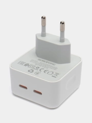 Сетевое зарядное устройство Borofone BA76A, 35W, 2 выхода Type-C + кабель, быстрая зарядка