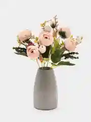 Бежевый искусственные цветы: камелии, пионы, букет