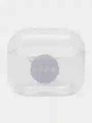 Индиго чехол для наушников Apple AirPods 3 силиконовый прозрачный принт Nike / Найк