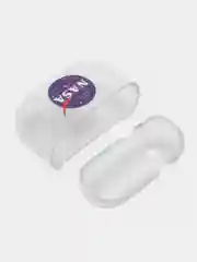 Индиго чехол для наушников Apple AirPods 3 силиконовый прозрачный принт Nike / Найк