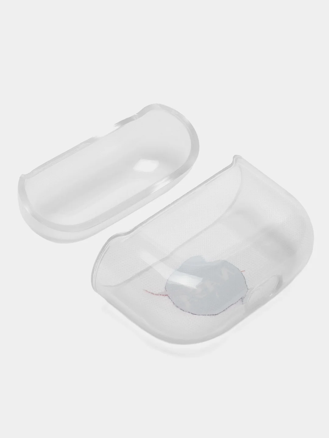 Индиго чехол для наушников Apple AirPods 3 силиконовый прозрачный принт Nike / Найк