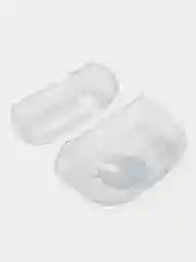 Индиго чехол для наушников Apple AirPods 3 силиконовый прозрачный принт Nike / Найк
