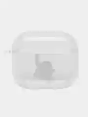Зелёный хаки чехол для наушников Apple AirPods 3 силиконовый прозрачный принт Nike / Найк