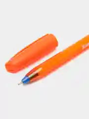 Лайм масляная ручка синяя шариковая Luxor InkGlide 100 Icy  0,7 мм трехгранная