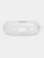 Белый чехол для Apple AirPods Pro 2 силиконовый прозрачный с принтом Nike, Nasa (Найк, Наса))