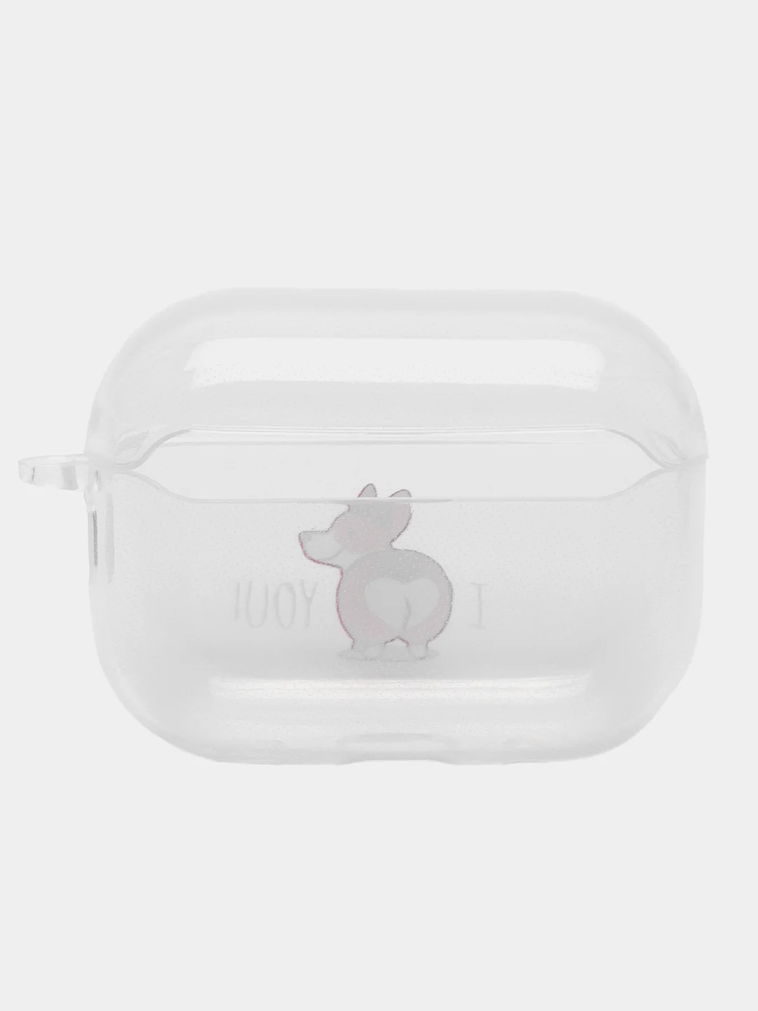 Белый чехол для Apple AirPods Pro 2 силиконовый прозрачный с принтом Nike, Nasa (Найк, Наса))