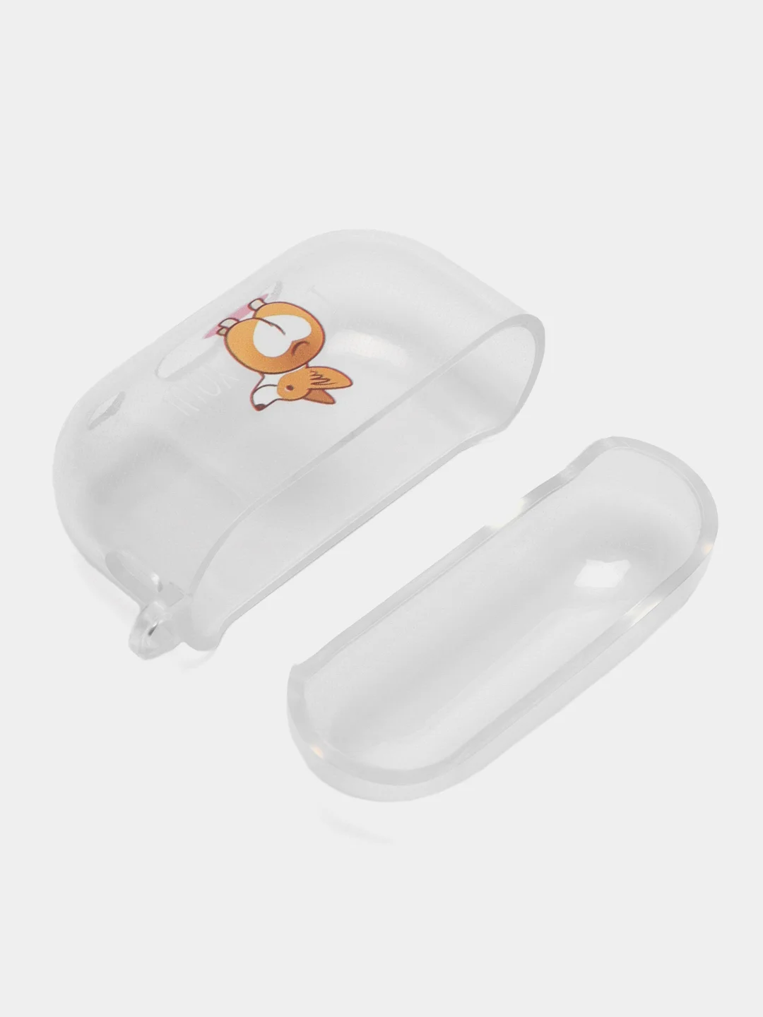 Белый чехол для Apple AirPods Pro 2 силиконовый прозрачный с принтом Nike, Nasa (Найк, Наса))