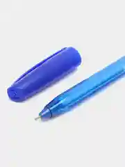 Розовый масляная ручка синяя шариковая Luxor InkGlide 100 Icy  0,7 мм трехгранная