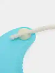 Голубой нагрудник силиконовый, для кормления, с карманом