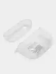 Алый чехол для наушников Apple AirPods 3 силиконовый прозрачный принт Nike / Найк