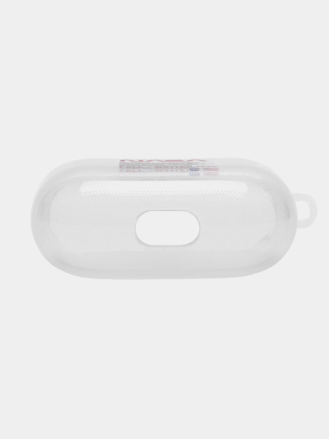 Алый чехол для наушников Apple AirPods 3 силиконовый прозрачный принт Nike / Найк