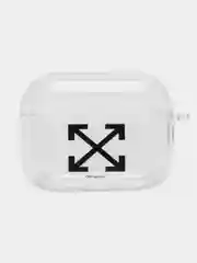 Прозрачный чехол для Apple AirPods Pro 2 силиконовый прозрачный с принтом Nike, Nasa (Найк, Наса))