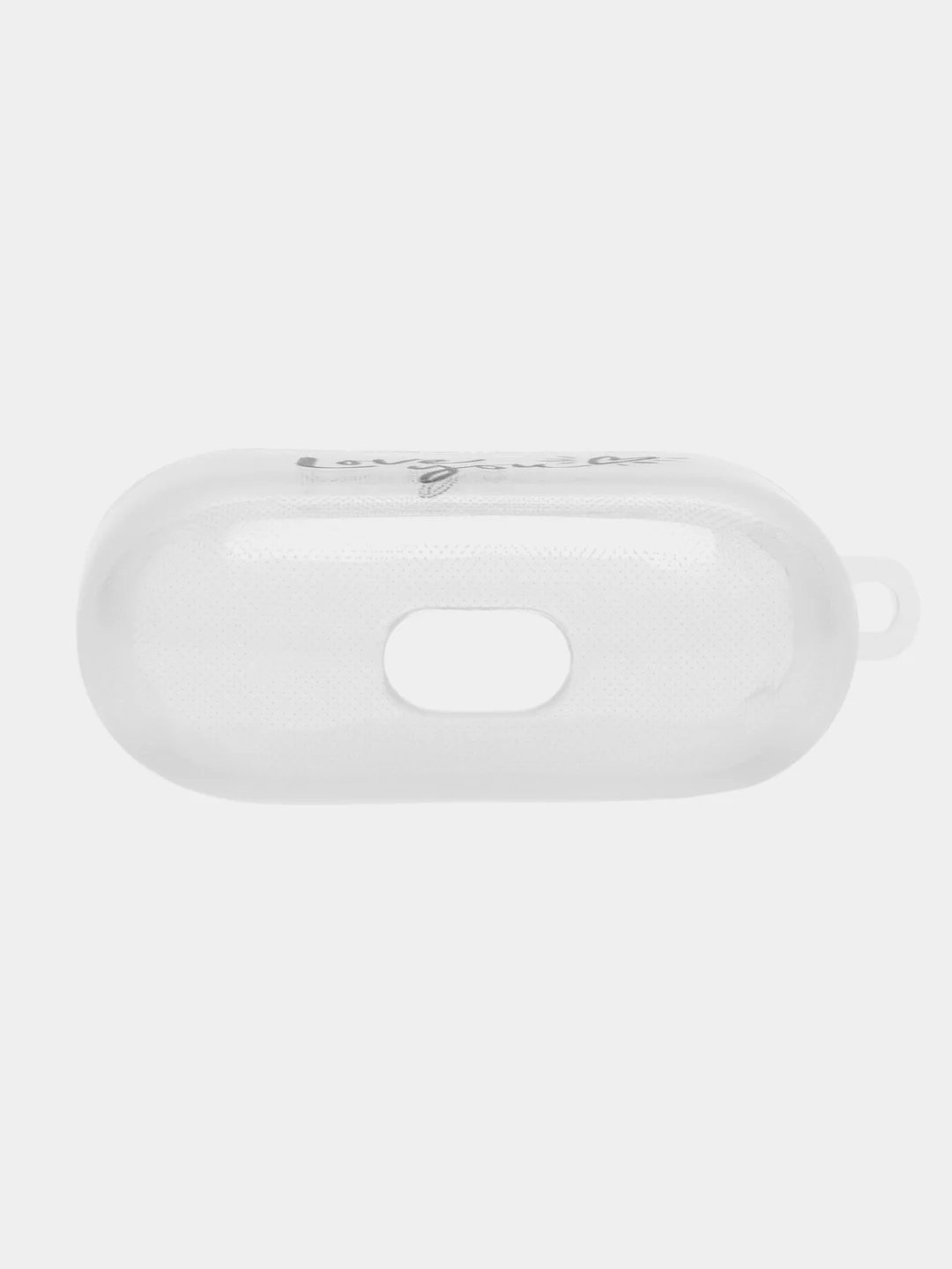 Серебряный чехол для наушников Apple AirPods 3 силиконовый прозрачный принт Nike / Найк