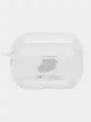 Алый чехол для Apple AirPods Pro 2 силиконовый прозрачный с принтом Nike, Nasa (Найк, Наса))