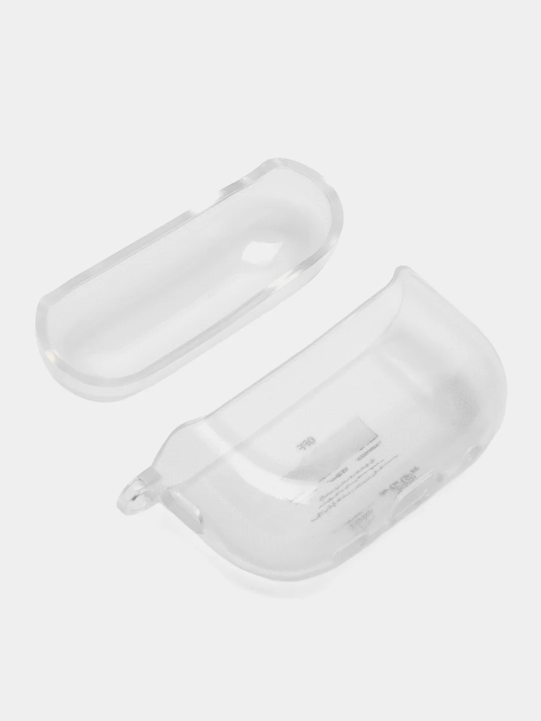 Фиолетовый чехол для Apple AirPods Pro 2 силиконовый прозрачный с принтом Nike, Nasa (Найк, Наса))