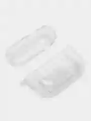 Аметистовый чехол для Apple AirPods Pro 2 силиконовый прозрачный с принтом Nike, Nasa (Найк, Наса))