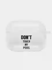 Разноцветный чехол для наушников Apple AirPods 3 силиконовый прозрачный принт Nike / Найк
