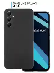 Чехол для Samsung Galaxy A34 силиконовый ROSCO матовый тонкий c бортиком- защитой камер